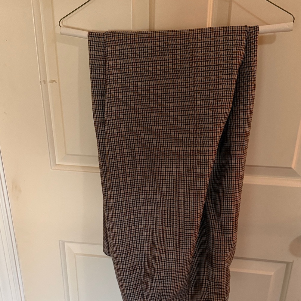Pendleton women’s Glen Plaid Dress Pants in Brown and Black